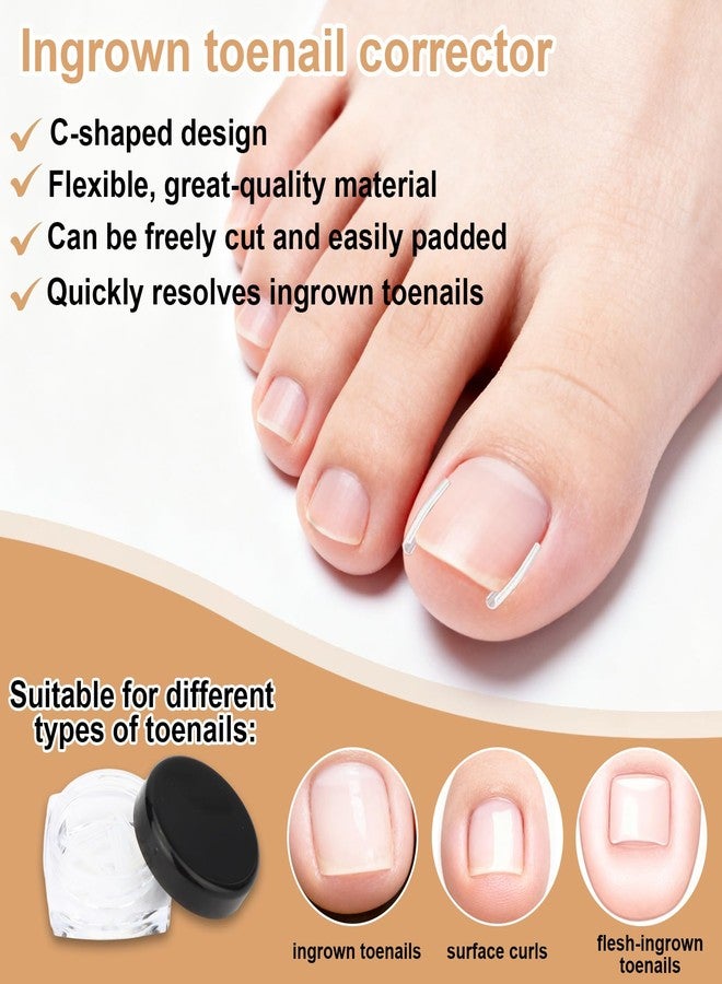 Sinbana 16pcs Ingrown Toenail Kit, with Breathable In-Growing Toenail Strips Curved Toes Correction Plaster Patches Painless File and Lifting Pedicure Tools for Women Men - Image 4